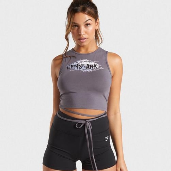 Gymshark Ribbon Crop Top Size Small